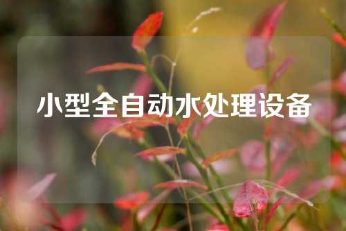 小型全自动水处理设备