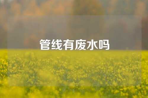 管线有废水吗