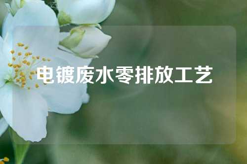 电镀废水零排放工艺