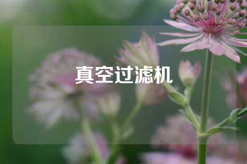 真空过滤机