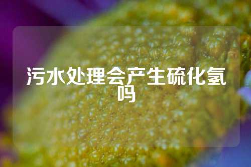污水处理会产生硫化氢吗