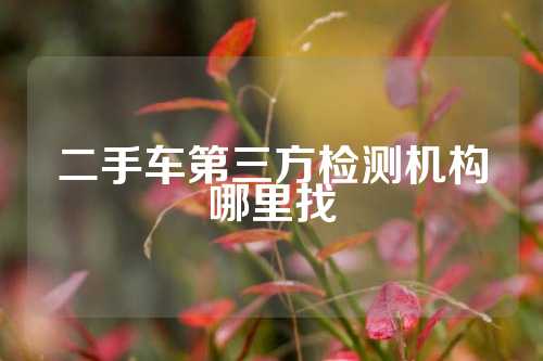 二手车第三方检测机构哪里找