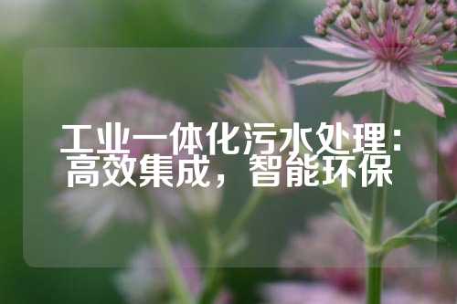 工业一体化污水处理：高效集成，智能环保