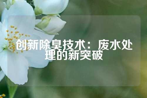 创新除臭技术：废水处理的新突破