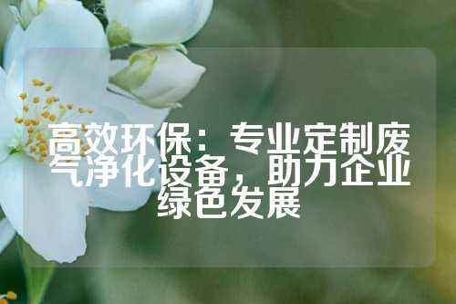 高效环保：专业定制废气净化设备，助力企业绿色发展