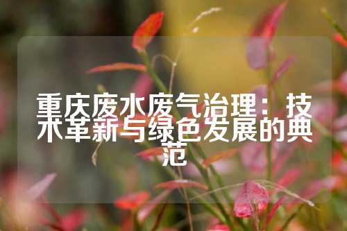 重庆废水废气治理：技术革新与绿色发展的典范