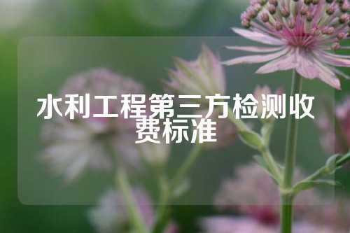 水利工程第三方检测收费标准