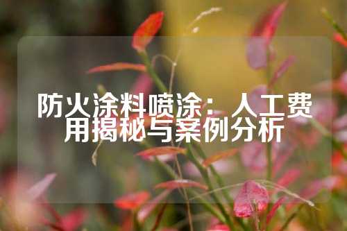 防火涂料喷涂：人工费用揭秘与案例分析