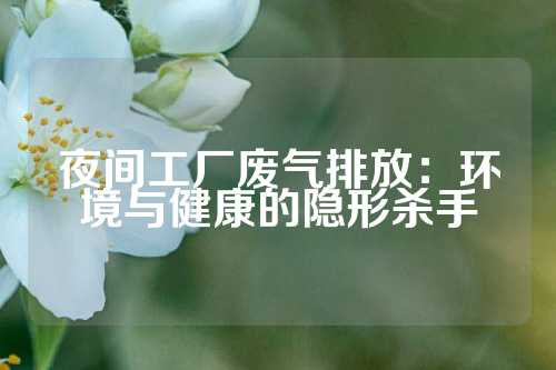 夜间工厂废气排放:环境与健康的隐形杀手