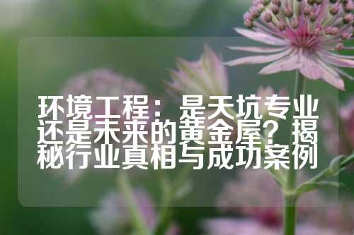 环境工程：是天坑专业还是未来的黄金屋？揭秘行业真相与成功案例
