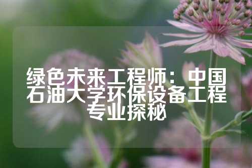 绿色未来工程师:中国石油大学环保设备工程专业探秘