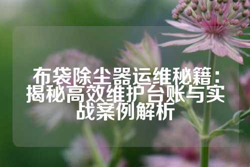 布袋除尘器运维秘籍：揭秘高效维护台账与实战案例解析