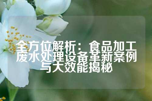 全方位解析：食品加工废水处理设备革新案例与大效能揭秘