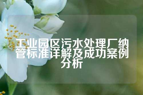 工业园区污水处理厂纳管标准详解及成功案例分析