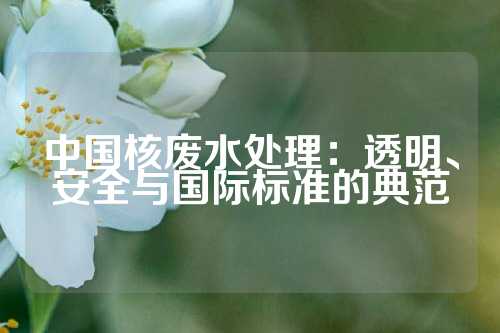 中国核废水处理：透明、安全与国际标准的典范