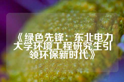 《绿色先锋：东北电力大学环境工程研究生引领环保新时代》