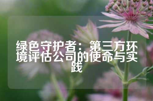 绿色守护者：第三方环境评估公司的使命与实践