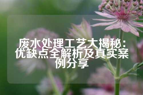 废水处理工艺大揭秘：优缺点全解析及真实案例分享