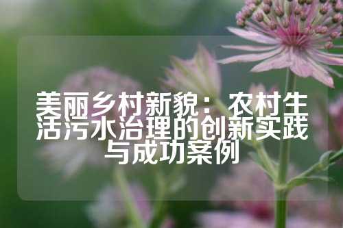 美丽乡村新貌：农村生活污水治理的创新实践与成功案例