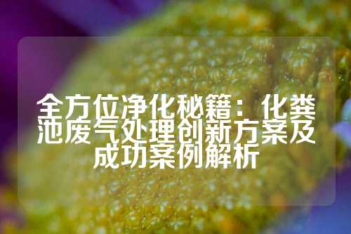 全方位净化秘籍：化粪池废气处理创新方案及成功案例解析