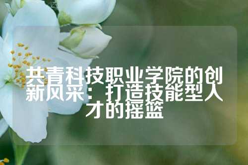 共青科技职业学院的创新风采：打造技能型人才的摇篮