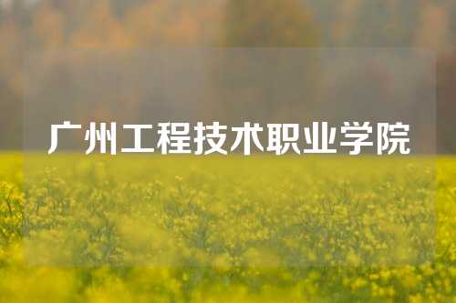 广州工程技术职业学院