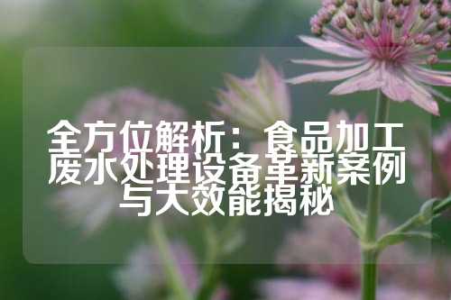 全方位解析：食品加工废水处理设备革新案例与大效能揭秘
