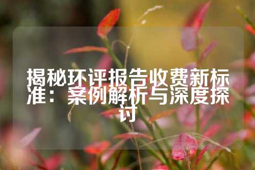 揭秘环评报告收费新标准：案例解析与深度探讨
