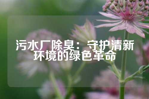 污水厂除臭：守护清新环境的绿色革命