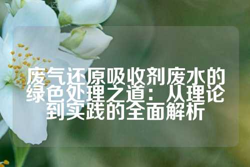 废气还原吸收剂废水的绿色处理之道：从理论到实践的全面解析