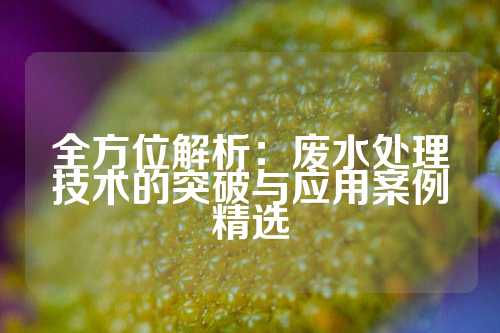 全方位解析：废水处理技术的突破与应用案例精选